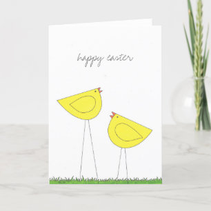 Tarjeta plegable de Pascua de Dos Chicas