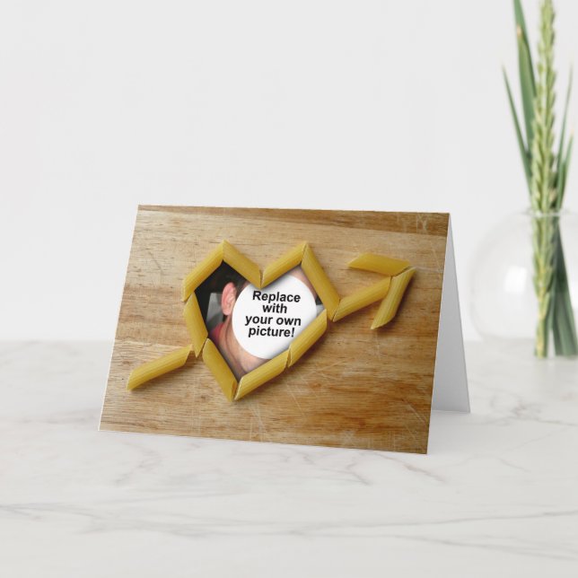 Tarjeta plegable de plantilla de fotos de amor Pen (Anverso)