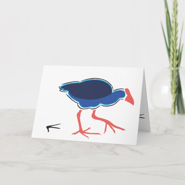 Tarjeta plegable de Pukeko (Anverso)