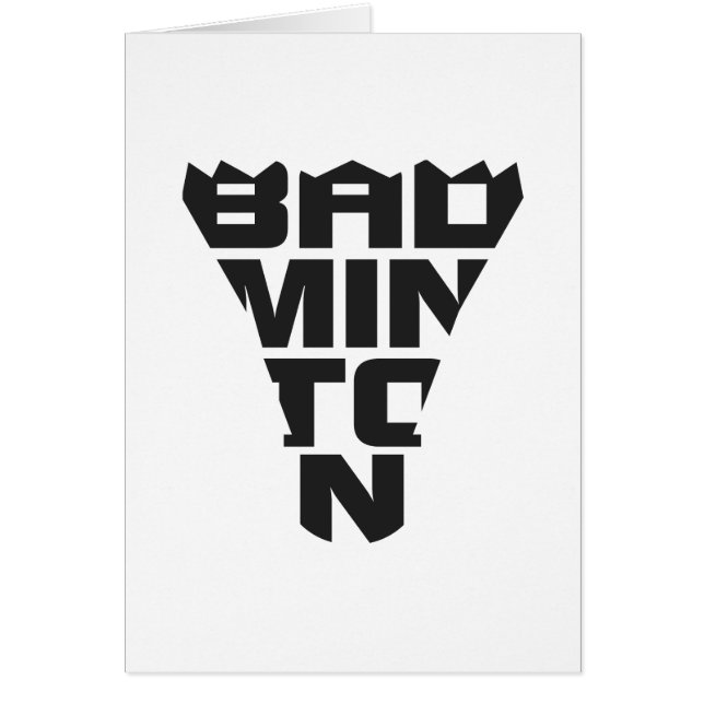 Tarjeta plegable del bádminton (Frente)