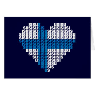 Tarjeta plegable del corazón de Sisu