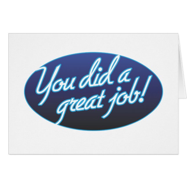 Tarjeta plegable del gran trabajo (Anverso (Horizontal))