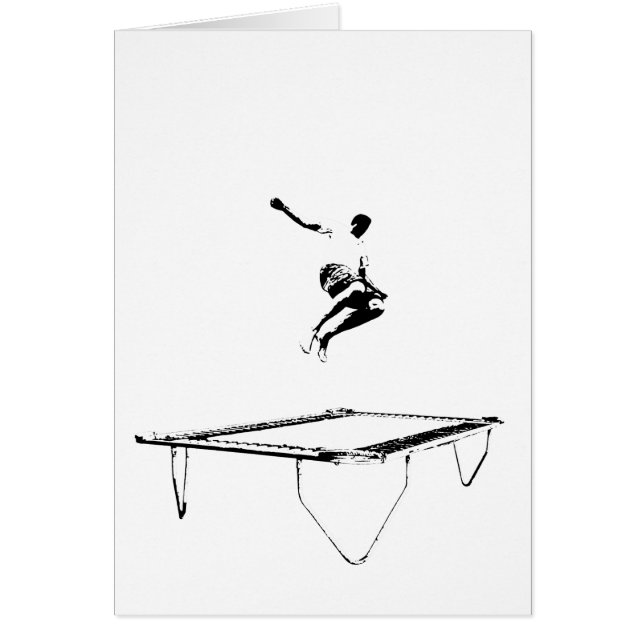 Tarjeta plegable del trampolín (Frente)