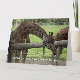 Tarjeta plegable - Giraffe obtener una buena tarje