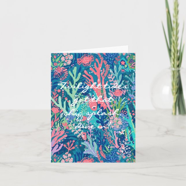 Tarjeta plegable multiusos con gráfico elegante (Anverso)