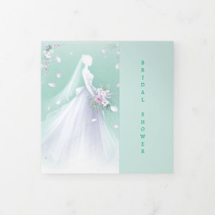 Tarjeta Plegable para Despedida de Soltera Elegant