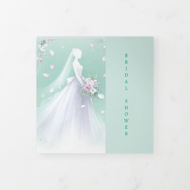 Tarjeta Plegable para Despedida de Soltera Elegant (Foto de portada)