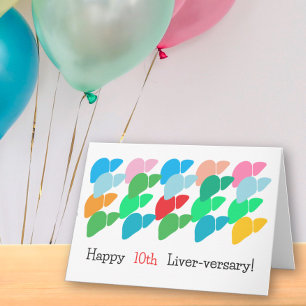 Tarjeta plegable personalizada de aniversario de h
