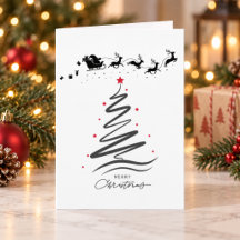 Tarjeta plegable personalizada del árbol de Navida