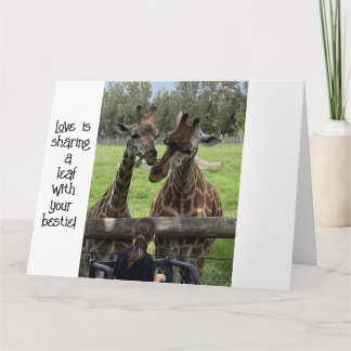 Tarjeta plegable - Tarjeta de amor de jirafa