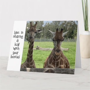 Tarjeta plegable - Tarjeta de amor de jirafa