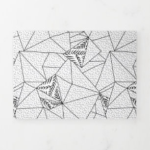 Tarjeta plegable triple