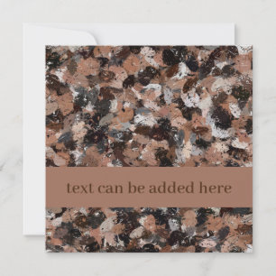 Tarjeta plegada con placas de pintura gris, marrón