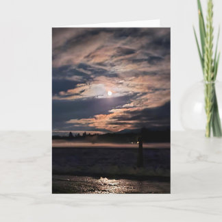 Tarjeta plegada de 5"x7" || Icy Moonlight Reflecti