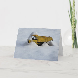 Tarjeta plegada de 5"x7"    Placa de nieve