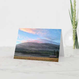 Tarjeta plegada de 7"x5"    Cedar Mountain Dawn
