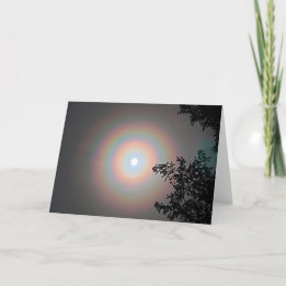 Tarjeta plegada de 7"x5" || Winter Moon Halo