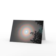 Tarjeta plegada de 7"x5" || Winter Moon Halo