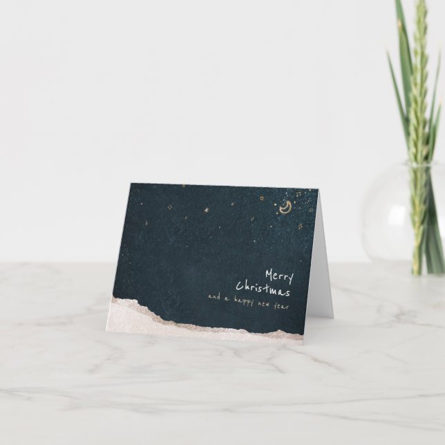 Tarjeta plegada de agradecimiento "Feliz Navidad" (Anverso)