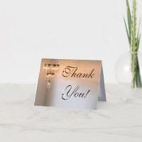 Tarjeta plegada de agradecimiento Mason Jar Chande