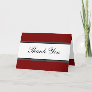 Tarjeta plegada de agradecimiento Peacock rojo neg