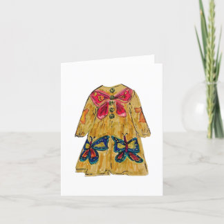 Tarjeta plegada de amor a la mariposa