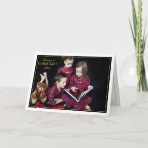 Tarjeta plegada de bendición para Navidades enmarc