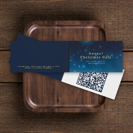 Tarjeta plegada de código QR de vacaciones para na