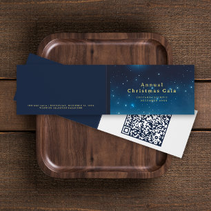 Tarjeta plegada de código QR de vacaciones para na