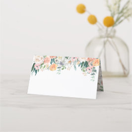 Tarjeta plegada de color de agua romántica Boda