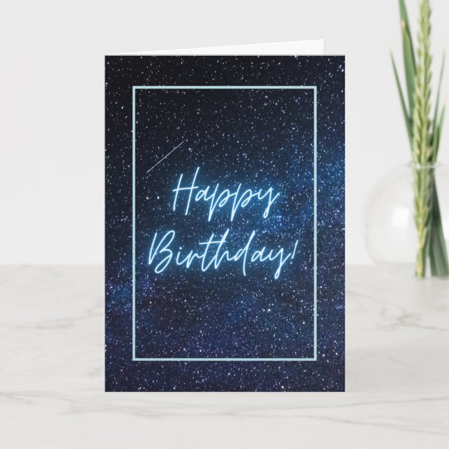 Tarjeta plegada de cumpleaños feliz (Anverso)