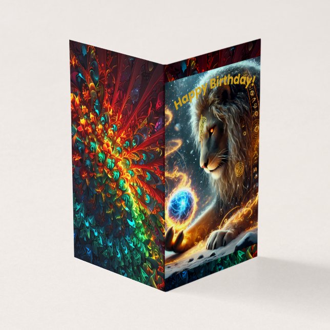 Tarjeta plegada de cumpleaños feliz (Exterior)