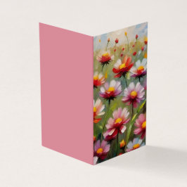 Tarjeta plegada de flores de bonito