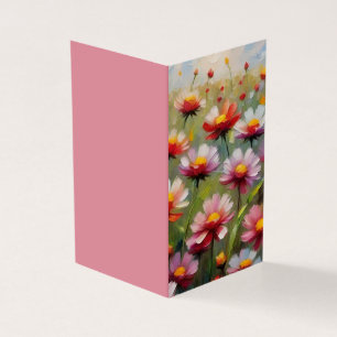 Tarjeta plegada de flores de bonito