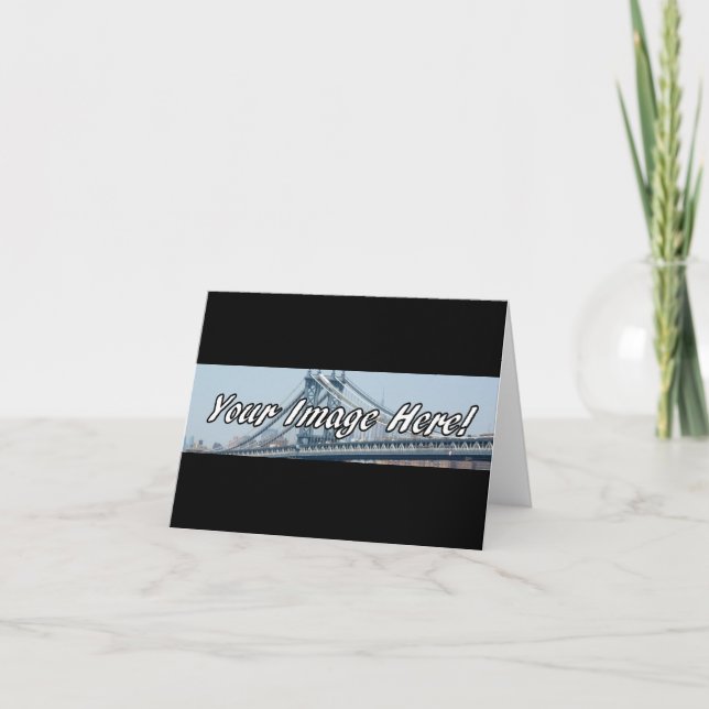 Tarjeta plegada de foto de personalizado Panorama (Anverso)