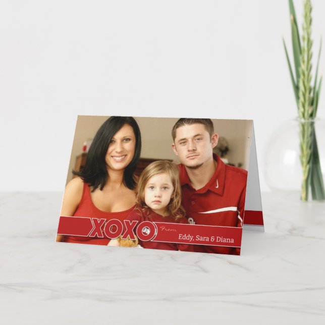 Tarjeta plegada de fotos de XOXO (Anverso)