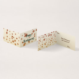 Tarjeta plegada de hojas de arce de Acción de Grac