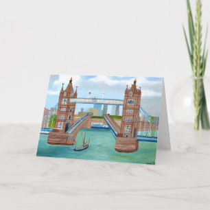 tarjeta plegada de invitación de London Bridge