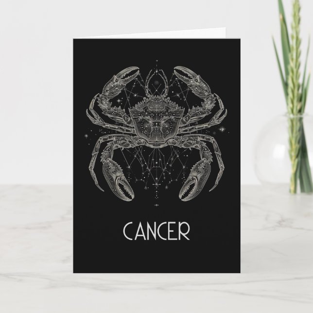 Tarjeta plegada de la constelación Zodiac del cánc (Anverso)