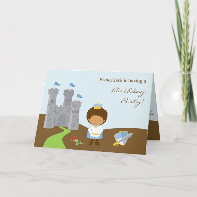 Tarjeta plegada de la fiesta de cumpleaños del prí (Anverso)