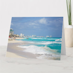 Tarjeta plegada de la playa de Cancún México