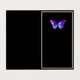 Tarjeta plegada de mariposa holográfica moderna ne