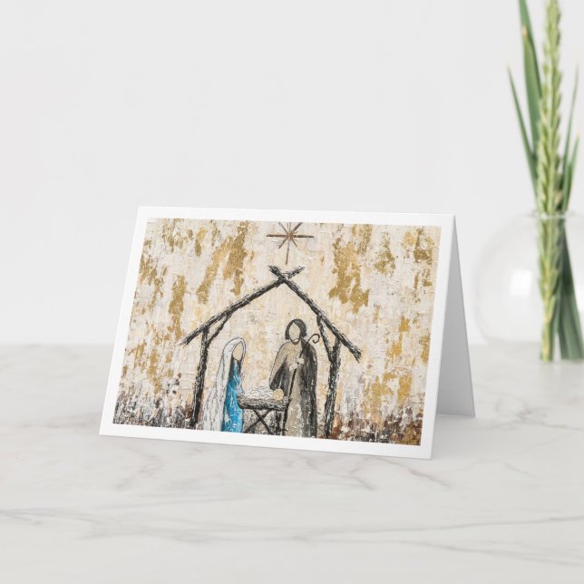 Tarjeta plegada de Natividad 5x7 (Anverso)