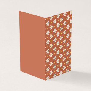 Tarjeta Plegada de Patrón Scandi Daisy de Color Pe