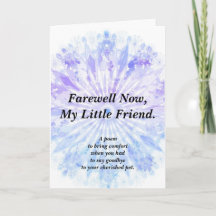 Tarjeta plegada de poema Mascota de simpatía