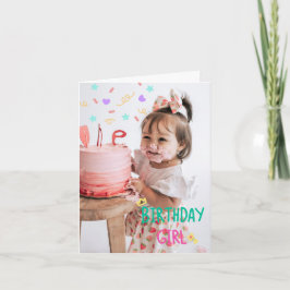 Tarjeta plegada de primer cumpleaños Adorable