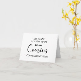 Tarjeta plegada de proposición de corazón lado a l