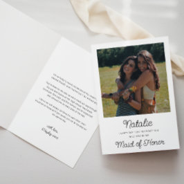 Tarjeta Plegada de Propuesta de Dama de Honor con 