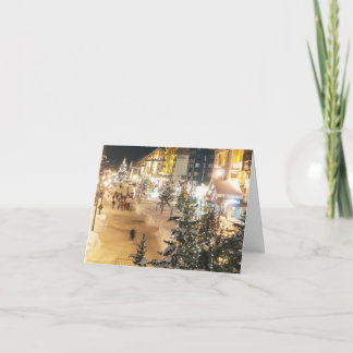 Tarjeta plegada de saludos de Navidad