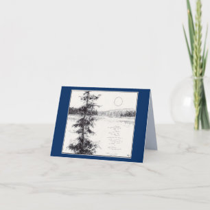 Tarjeta plegada de saludos del norte